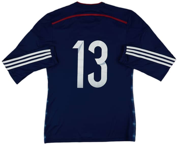2014-15 Scotland Player Issue Home L/S Shirt #13 - 8/10 - (M)