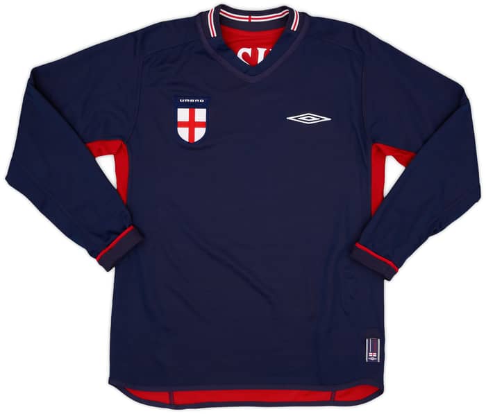 2002-04 England Away L/S Shirt Heskey #11 - 8/10 - (S)