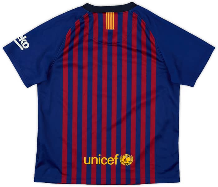2018-19 Barcelona Home Shirt - 8/10 - (5-6 Years)