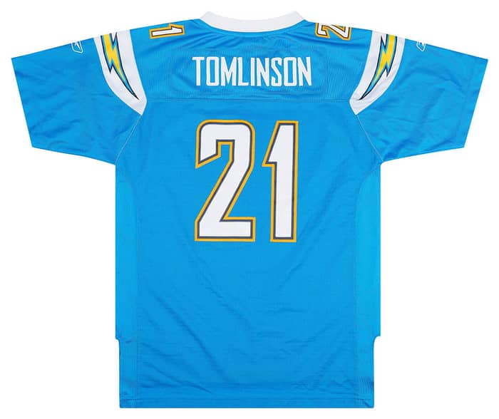 2007 San Diego Chargers Tomlinson #21 Reebok Premier Jersey (Alternate) Y