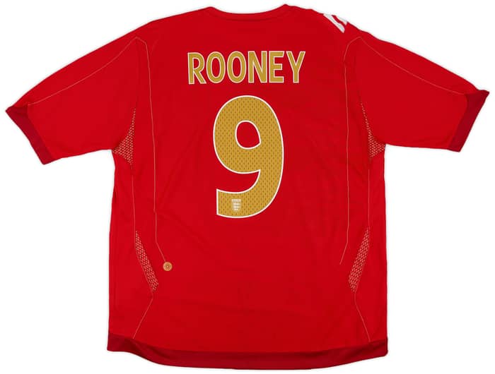 2006-08 England Away Shirt Rooney #9 - 6/10 - (XL)