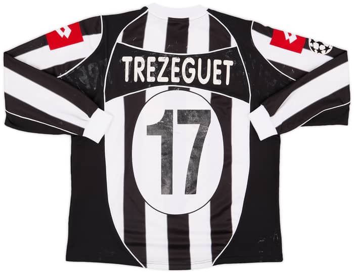 2002-03 Juventus Match Issue Champions League Home L/S Shirt Trezeguet #17