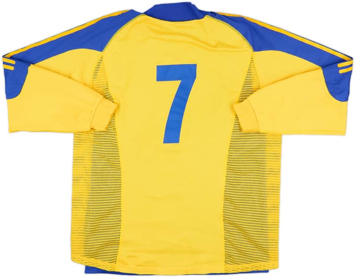 2002-04 Brondby Match Issue Home L/S Shirt #7