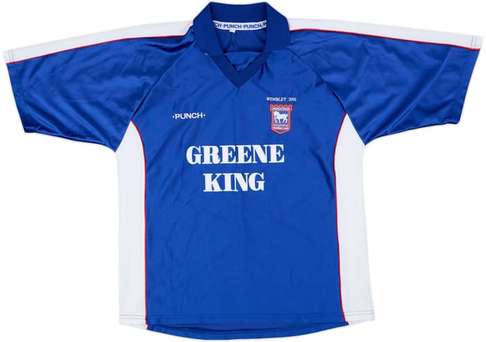 1999-01 Ipswich 'Wembley 2000' Home Shirt - 9/10 - (L)