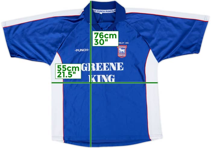 1999-01 Ipswich 'Wembley 2000' Home Shirt - 9/10 - (L)