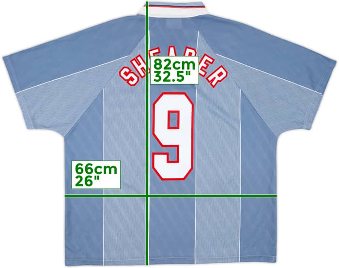 1996-97 England Away Shirt Shearer #9 - 9/10 - (XXL)