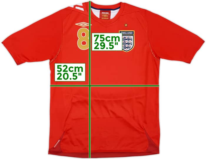 激安特価 Lampard Shirt Away England 2006-08 #8 (M) - 6/10 - ウェア