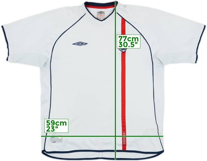 2001-03 England Home Shirt - 4/10 - (XXL)