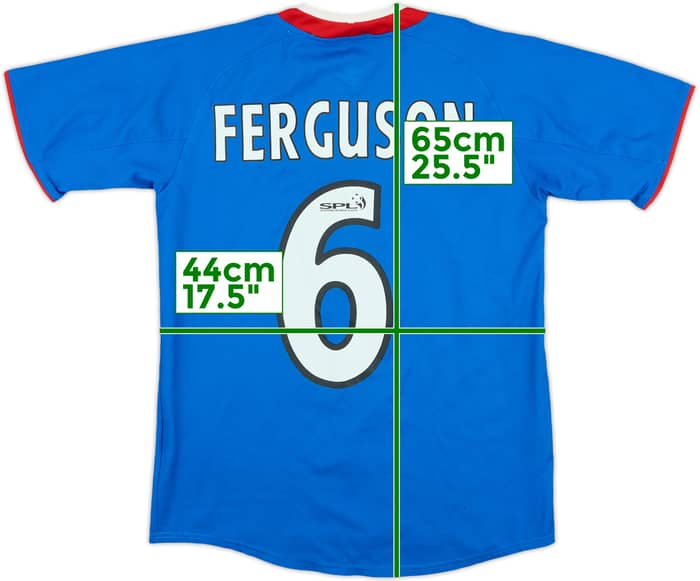 2003-05 Rangers Home Shirt Ferguson #6 - 8/10 - (M.Boys)