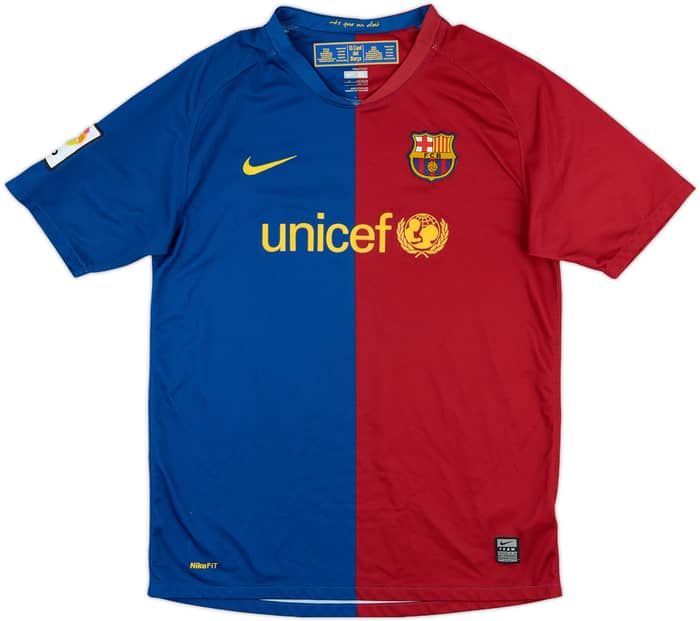 2008-09 Barcelona Home Shirt - 9/10 - (XL.Boys)