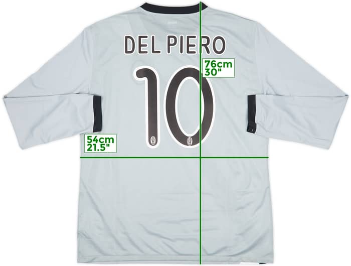 【日本限定モデル】 Juventus 2009-10 Player (XL) #10 Piero Del Shirt L/S Away Issue ウェア