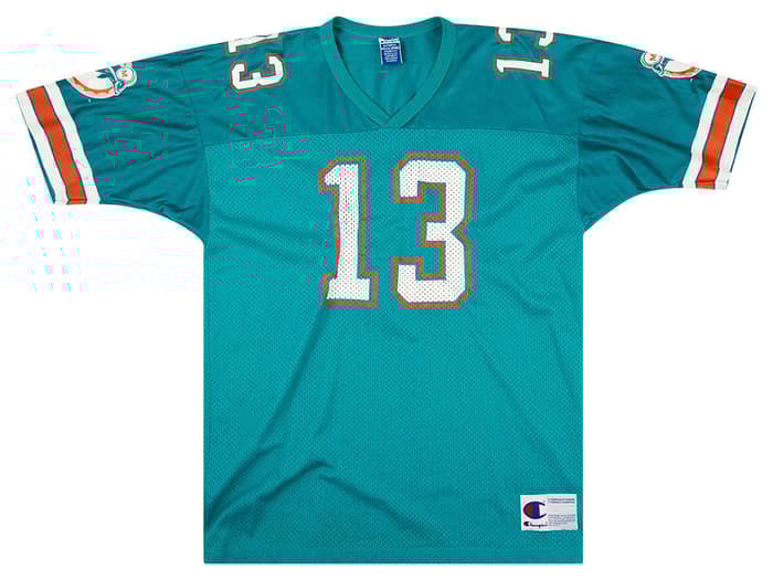 1990-96 Miami Dolphins Marino #13 Champion Jersey (Home) XL