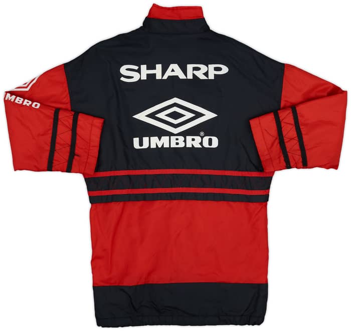 1996-97 Manchester United Umbro Padded Bench Coat - 9/10 - (L.Boys)