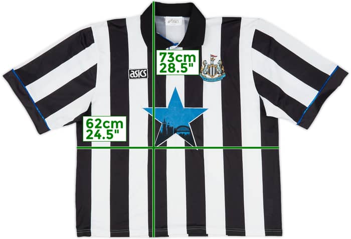 1993-95 Newcastle Home Shirt Cole #9 - 5/10 - (XXL)