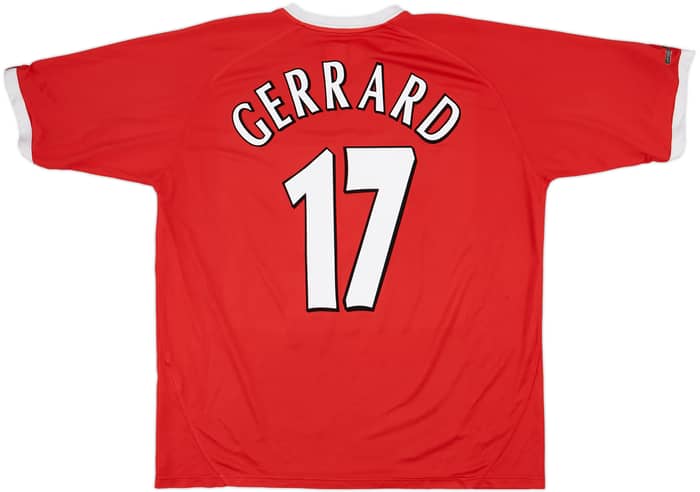2001-03 Liverpool CL Shirt Gerrard #17 - 6/10 - (XL)