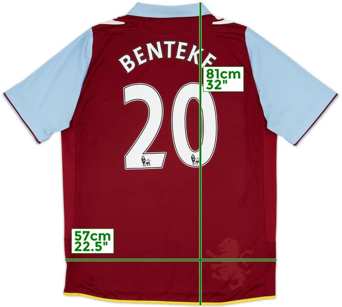 2012-13 Aston Villa Home Shirt Benteke #20 - 6/10 - (XL)