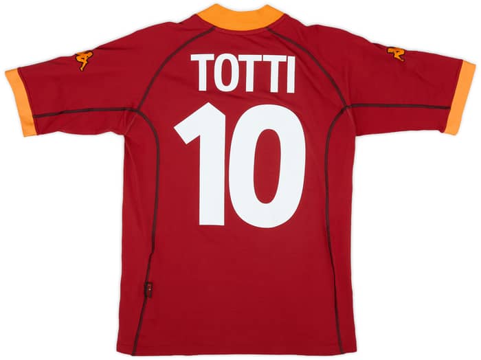2001-02 Roma Home Shirt Totti #10 - 6/10 - (M)