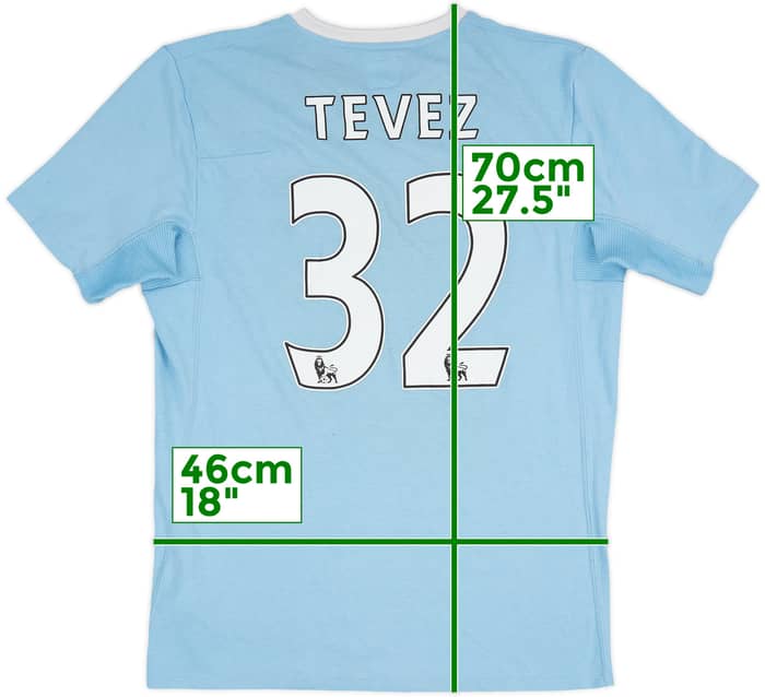 2009-10 Manchester City Home Shirt Tevez #32 - 5/10 - (M)