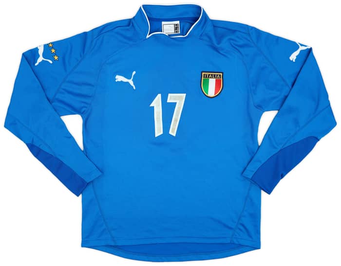 2003-04 Italy Home L/S Shirt #17 - 6/10 - (Women's M)