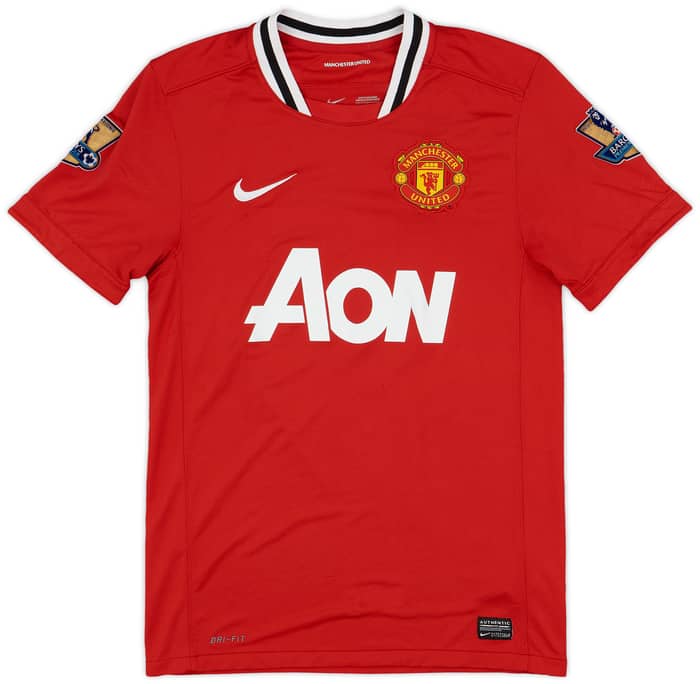 2011-12 Manchester United Home Shirt Young #18 - 6/10 - (S)