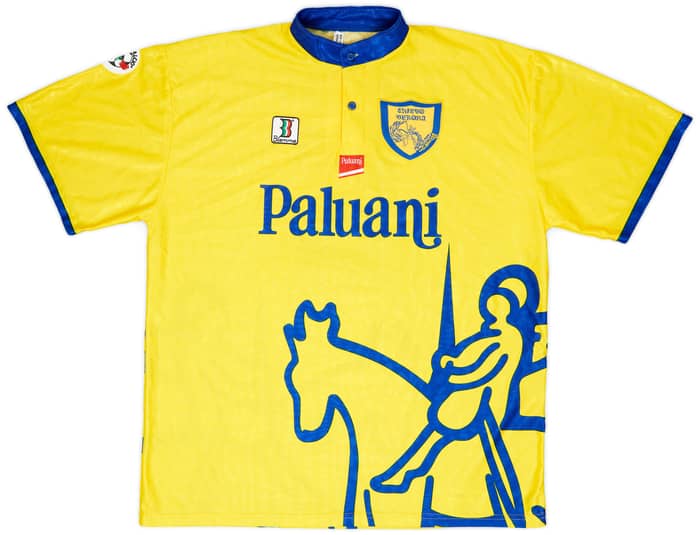 1998-99 Chievo Verona Match Worn Home Shirt Giusti #5