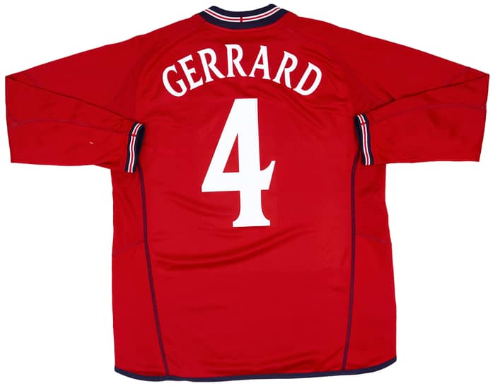 【一部予約！】 - #4 Gerrard Shirt L/S Away England 2002-04 9/10 (L) - ウェア