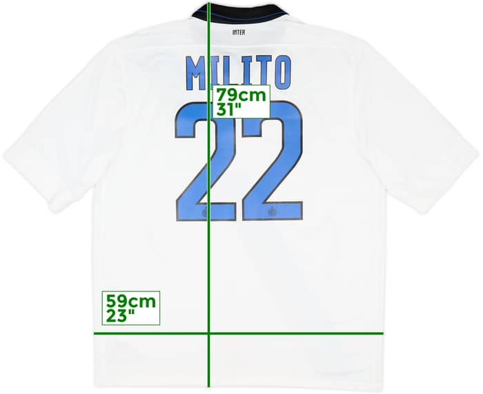 2011-12 Inter Milan Away Shirt Milito #22 - 8/10 - (XL)