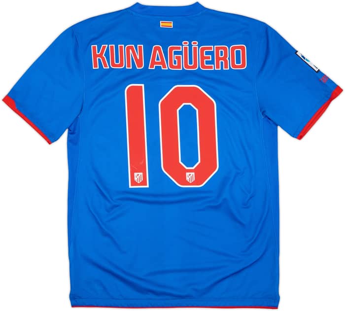 2010-11 Atletico Madrid Away Shirt Kun Aguero #10 - 7/10 - (M)