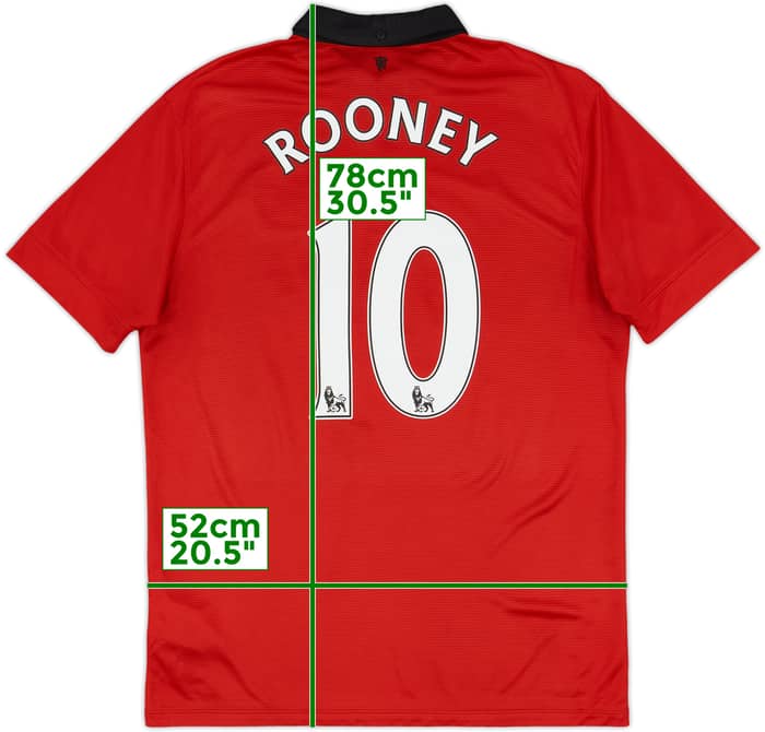 2013-14 Manchester United Home Shirt Rooney #10 - 8/10 - (L)
