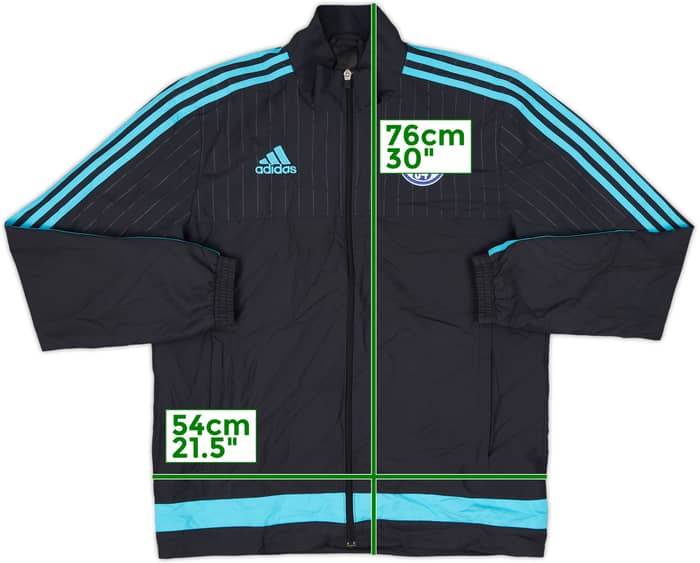 2015-16 Schalke adidas Track Jacket - 8/10 - (M)