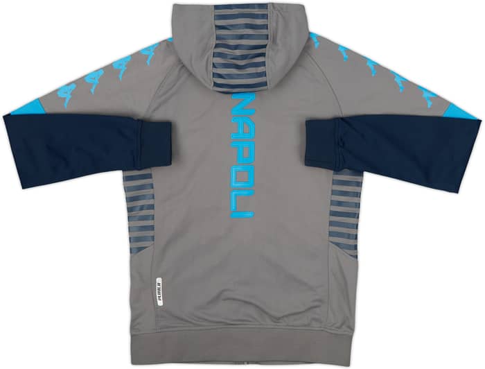 2019-20 Napoli Kappa Hooded Track Jacket - 8/10 - (L.Boys)