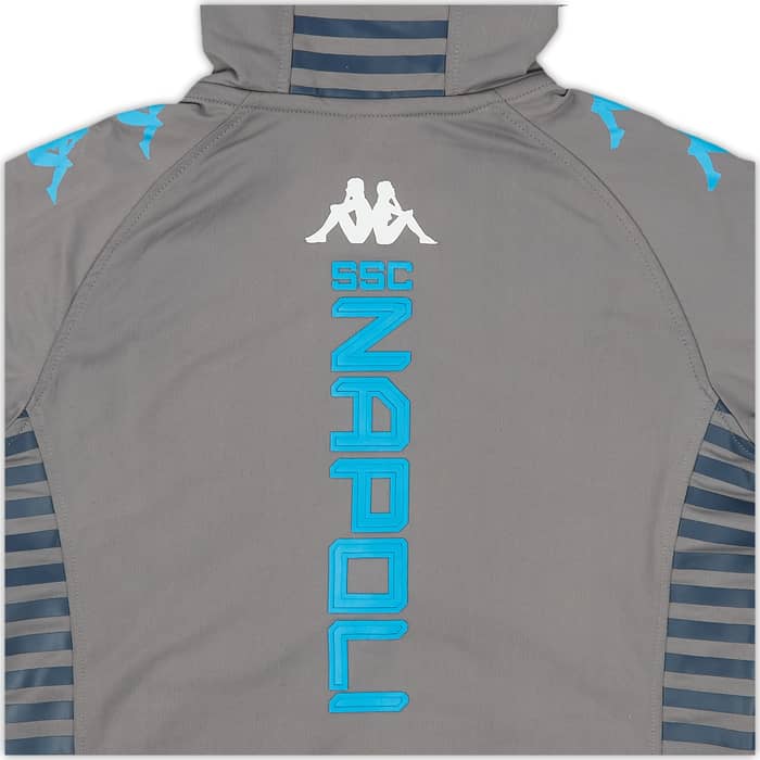 2019-20 Napoli Kappa Hooded Track Jacket - 8/10 - (L.Boys)