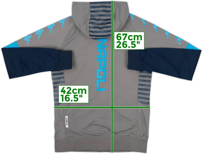 2019-20 Napoli Kappa Hooded Track Jacket - 8/10 - (L.Boys)