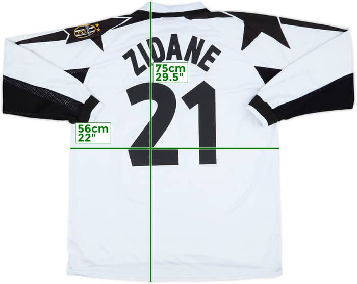 1998-99 Juventus Away L/S Shirt Zidane #21 - 8/10 - (XXL)