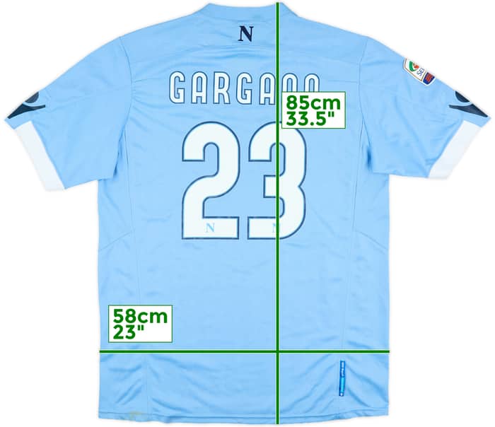 2010-11 Napoli Match Issue Home Shirt Gargano #23