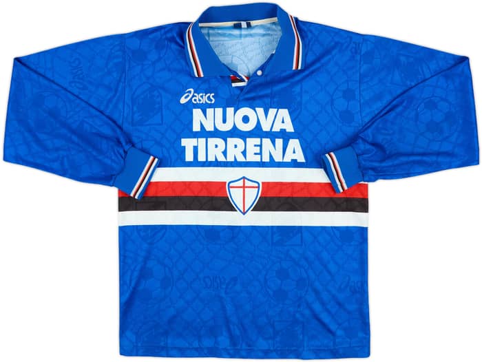 1995-96 Sampdoria Match Issue Home L/S Shirt #5