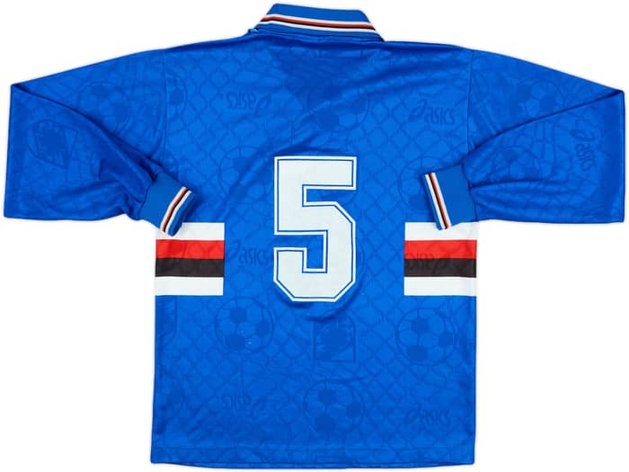 1995-96 Sampdoria Match Issue Home L/S Shirt #5