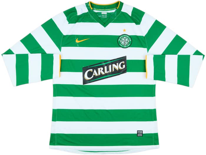 2008-10 Celtic Player Issue Home L/S Shirt #17 - 5/10 - (L)