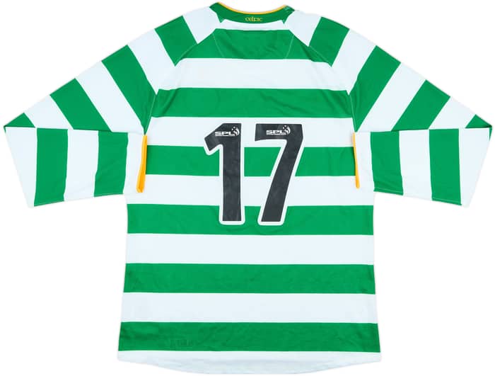 2008-10 Celtic Player Issue Home L/S Shirt #17 - 5/10 - (L)