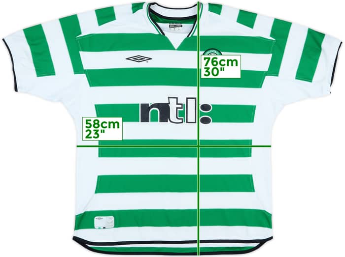 2001-03 Celtic Home Shirt #12 - 8/10 - (XL)