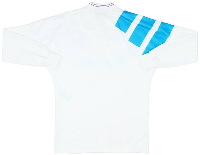 1991-92 Olympique Marseille Home L/S Shirt - 7/10 - (S)