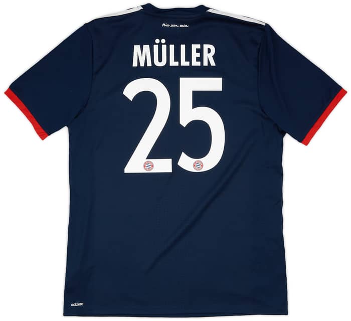 2017-18 Bayern Munich Authentic Away Shirt Muller #25 - 10/10 - (L/XL)