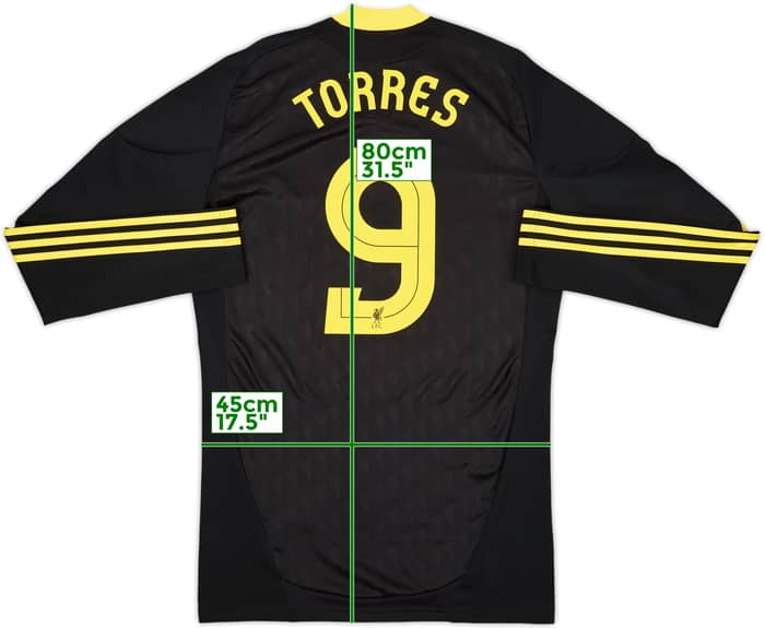 2010-11 Liverpool Player Issue TechFit Third L/S Shirt Torres #9 - 8/10 - (XL)