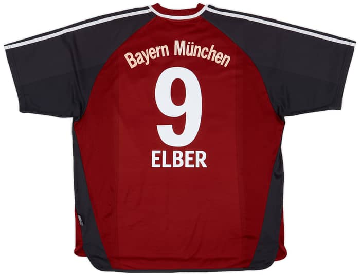 2001-02 Bayern Munich Home Shirt Elber #9 - 8/10 - (XXL)