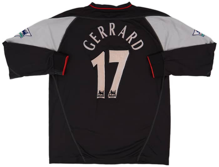 2002-04 Liverpool Away L/S Shirt Gerrard #17 - 6/10 - (L)