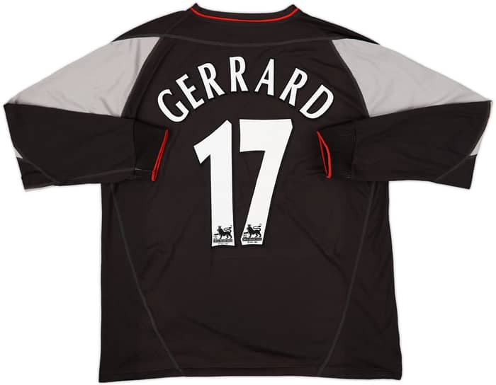 2002-04 Liverpool Away L/S Shirt Gerrard #17 - 8/10 - (L) 2002-04 Liverpool Away L/S Shirt Gerrard #17 - 8/10 - (L)