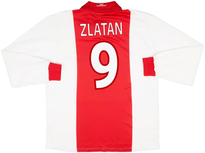2001-02 Ajax Player Issue Home L/S Shirt Zlatan #9 - 7/10 - (L)