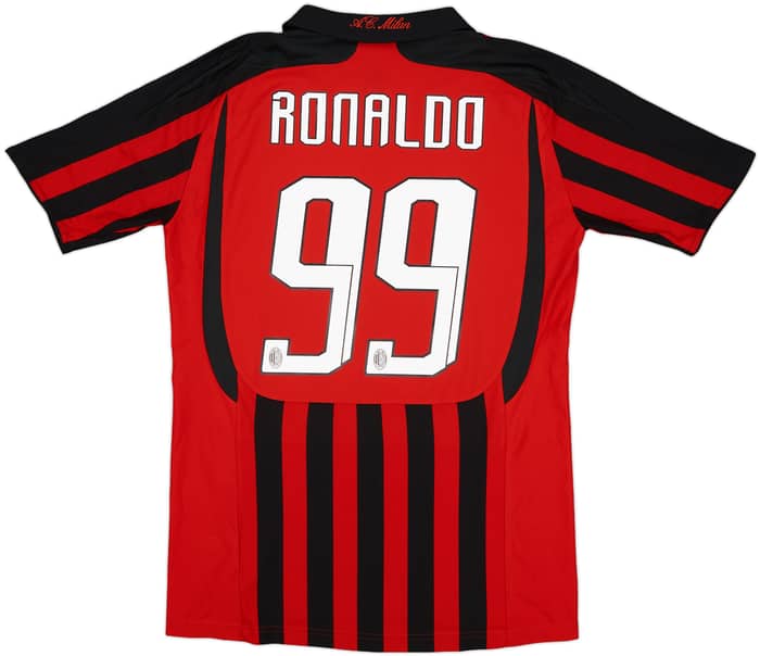 2007-08 AC Milan Home Shirt Ronaldo #99 - 8/10 - (M)