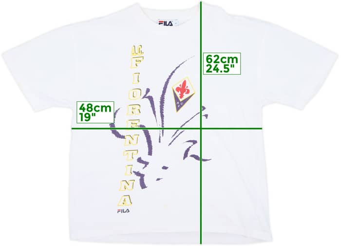1998-00 Fiorentina Fila Cotton Tee - 7/10 - (M)