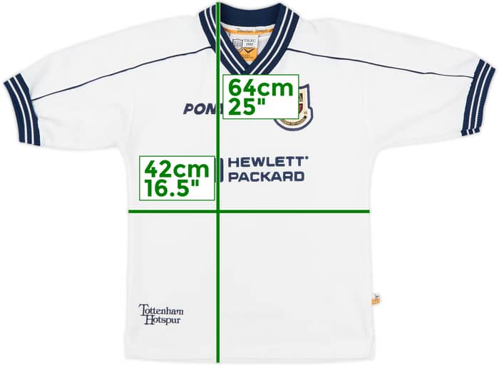 1997-99 Tottenham Home Shirt - 8/10 - (L.Boys)